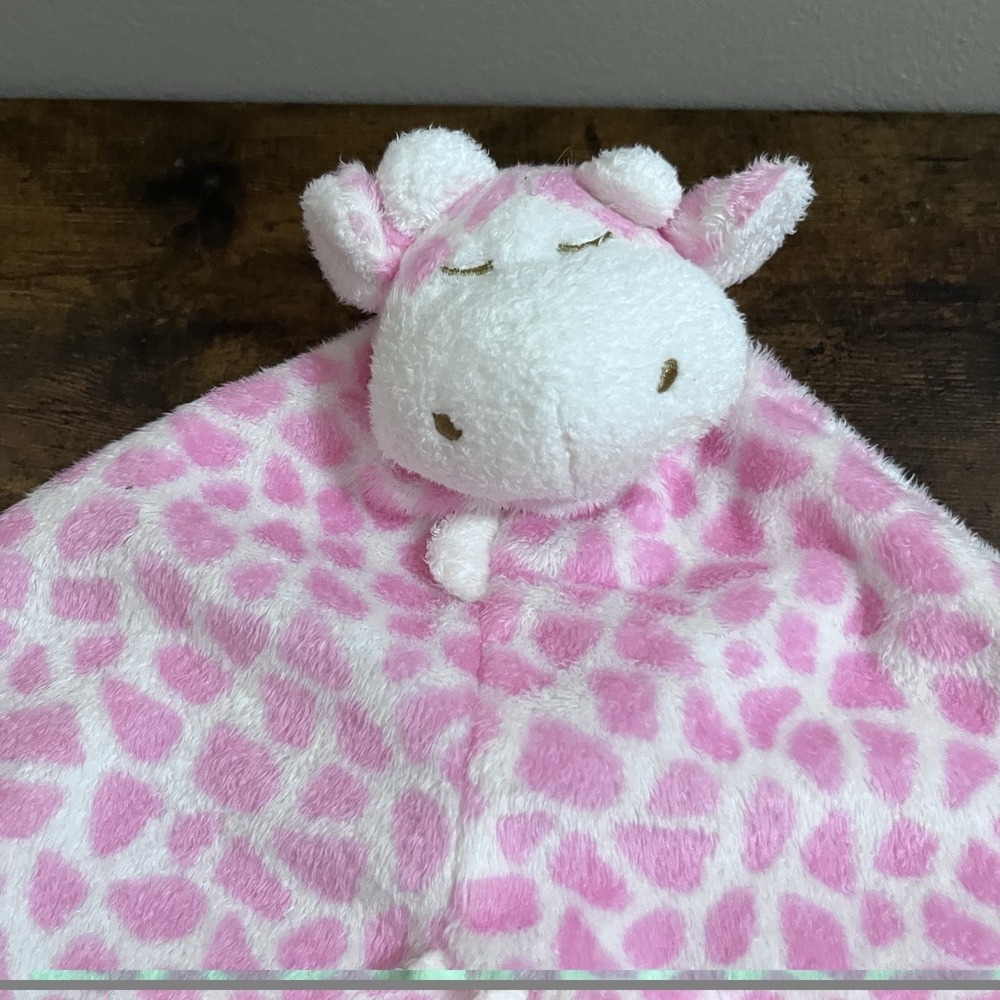 Angel Dear Pink Giraffe Lovey Security Blanket Plush Baby Toy Soother